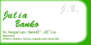 julia banko business card